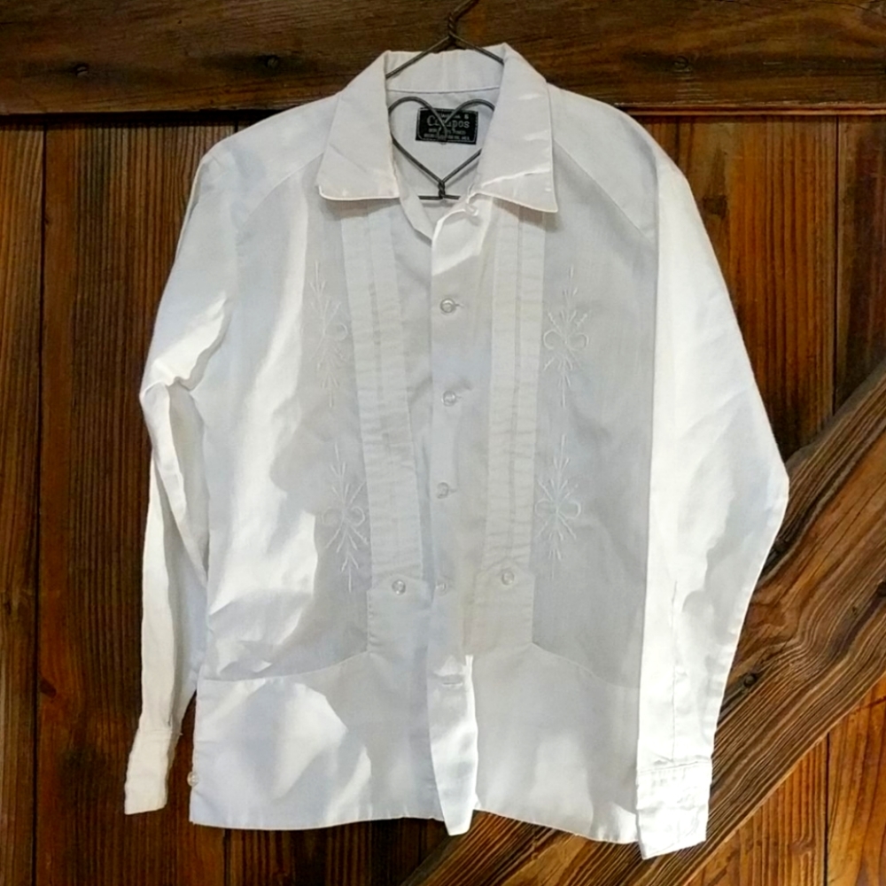 Boy's Guayabera Button Down Shirt